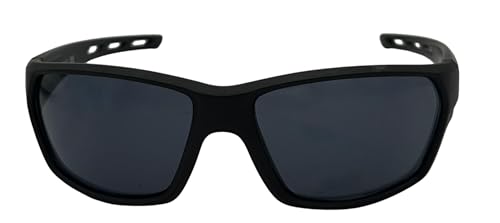 Timberland Mens Rectangle Matte Black Plastic Sunglass, Smoke Lens TB7236 2A2