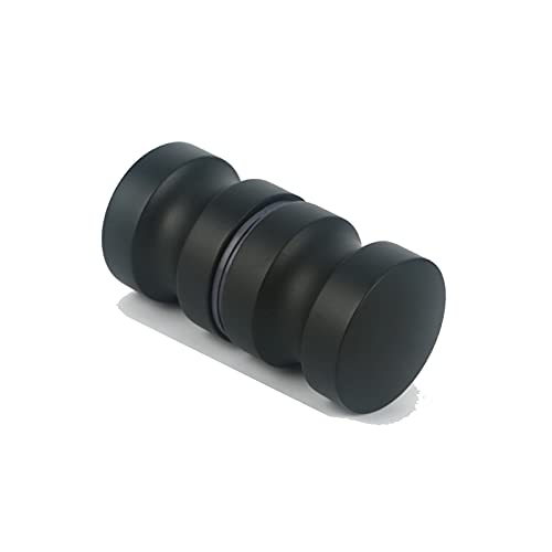 Poignée de porte en verre en acier inoxydable noir mat chic pour cabine de douche