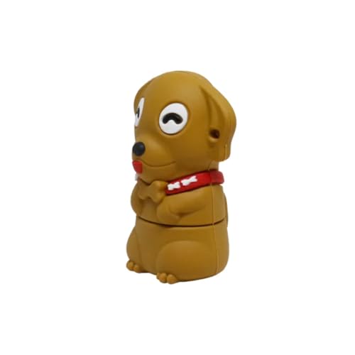Image of SippyTales~Cute Dog USB Flash Drive, Brown Puppy Design Memory Stick with Red Bone Collar, Novelty Animal Storage Device, 2.0 Pen Drive, High Speed Data Transfer (16, GB)