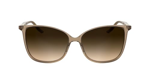 Calvin Klein Women's Sunglasses CK25504S - Transparent Brick with Gradient Brown Lens