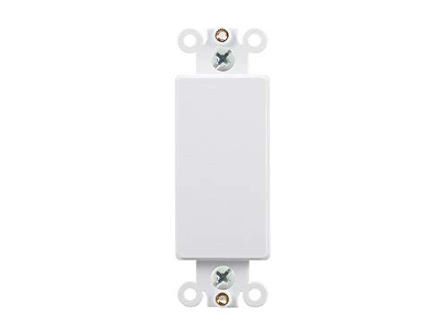 Inserto de decoración en blanco Monoprice para empotrar cables de oficina y hogar