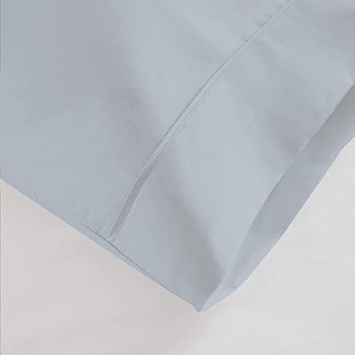 Image of Cotton Double Bedsheet with 2 Pillow Covers | 100% Pure Cotton | 300 Thread Count | Soft & Breathable |90x100 inch - Aqua Blue