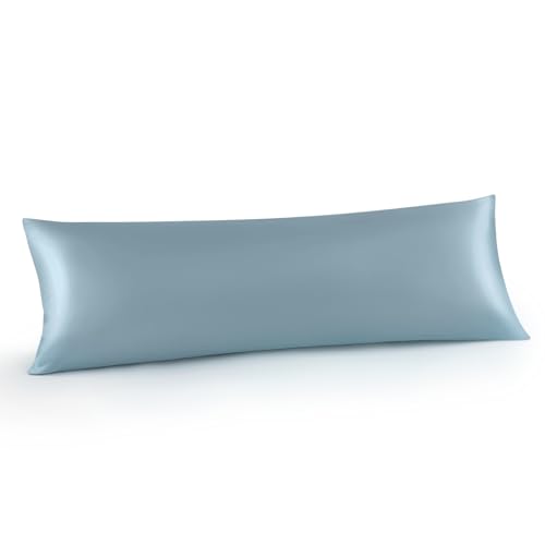 Image of INFIIXSO Silk Pillowcase Airy Blue 20 inchx54 inch
