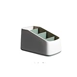 リモコンラック おしゃれ メガネ収納 4格仕切り リモコンスタンド 卓上ラック 多機能 インテリア 角丸 化粧品収納 小物入れ 耐久性 滑り止め 省スペース 水洗い可能 (スリム, 緑)