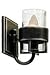 Kalco 2891-VI Bexley - One Light Bath Vanity, Vintage Iron Finish with Clear Water Glass