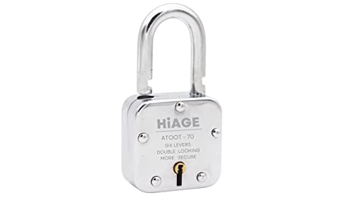 Image of Smart Shophar Brass and Steel Hiage Atoot Padlock 70 MM Silver, Pack of 2 with Keys /Multipurpose Hardened Shackle Padlock for Door, Gate, Shutter and Home /Drill Resistant Body