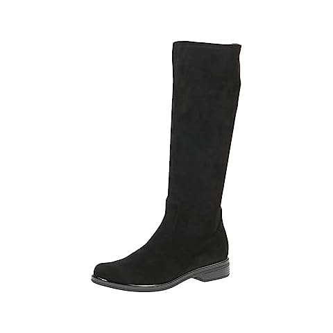 CAPRICE Women's Knee High Boot, Black Stretch Cover