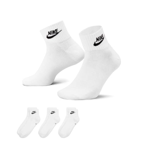 Image of Nike Unisex Adult Sportswear Dri-FIT Everyday Essential Ankle Socks (3-Pack) | Mens and Womens