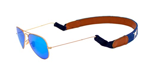 Image of Leather Hand-Stitched Needlepoint Sunglass Strap Retainer