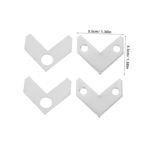 Image of OSALADI 1 Set Aluminum Corner Brackets with Spring Clips Heavy Duty Picture Frame Fasteners for Secure Hanging Versatile Hardware for Home Office Gallery Display