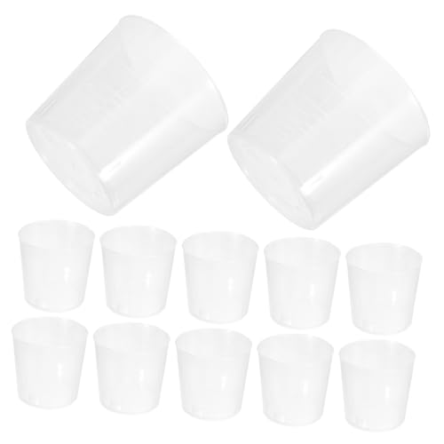 PRETYZOOM Lab Mixing Cups 20 Pcs Plastic Graduated Measure Cup Fine Scale Graduations for Cooking Science