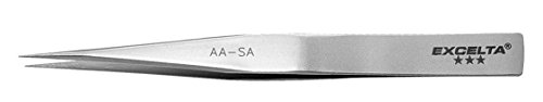 Excelta Tweezer, Fine, 5 in. L, SS, 1/64 in. Tip - AA-SA