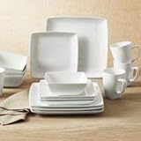 Better Homes and Gardens Square 16 Piece Porcelain Dinnerware Set Thumb #1