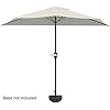 Demi-Parasol Pure Garden 2.7m - Pour Terrasse, Balcon, Mur, Brun