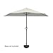 Half Umbrella Outdoor Patio Shade - 9 ft Patio Umbrella with Easy Crank - Small Canopy for Balcony, Table, or Deck by Pure Garden (Tan)