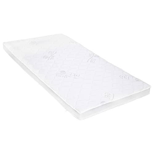 Nqyjm Sobrecolchón 100x200 cm Espuma de Gel 7 cm Los colchones elásticos Son cómodos y Transpirables