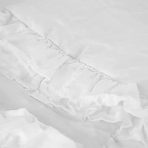 Sahaler Blush Coral Pink Ruffle Crib Quilt Baby Girl Bedding Blanket Comforter Nursery Boys Girls Quilt (White Ruffle Blanket) #TOP6