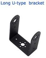 Kamas 5PCS/lot Robot Uniaxial Steering Gear Servo Bracket Metal Stent Bipedal Robot Manipulator DIY Accessories -Black - (Color: Long U)