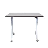 Oakestry 48-inch Training Table Driftwood Adjustable Table for Office Classroom Versatile Design for Meetings Seminars and Collaborative Workspaces Easy Flip Top Mechanism for Quick Setup and Storage
