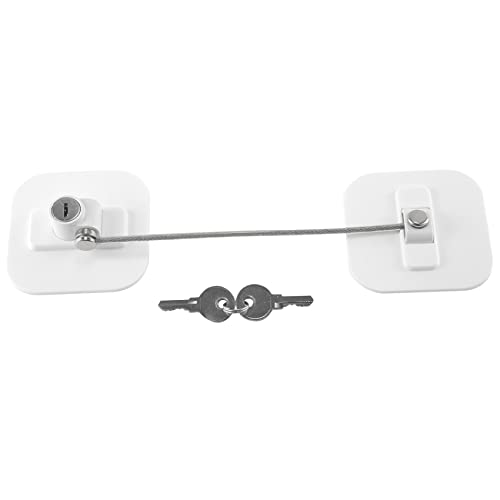 veorly Cerradura Refrigerador, Congelador Cerradura con Llave Seguridad para NiñOs, Bloqueo el Refrigerador y Gabinete-1 Pieza