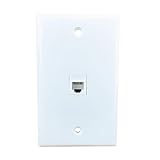 BUPLDET 1 Port Phone Jack Wall Plate - 1 Gang CAT3 RJ11 Telephone Cover Plate Female to Female...