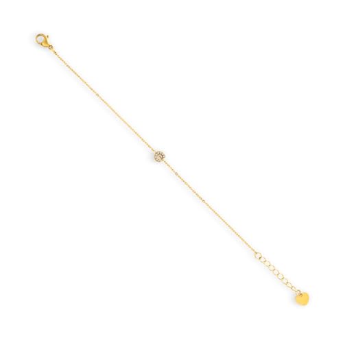 WATERPROOF Gold or Silver Plated Stainless Steel Crystal C Initial Bracelet