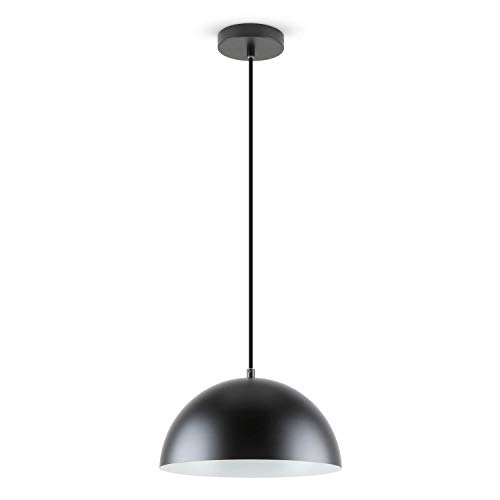 LED Universum Pendelleuchte Jada Schwarz Ø30cm x 125cm, E27 Fassung, max. 40W, Hängelampe, Hängeleuchte, Deckenlampe, Wohnzimmerleuchte, Kinderzimmerlampe, Metall