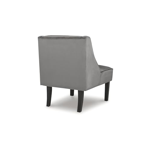 Signature Design by Ashley Janesley Velvet Wingback Modern Accent Living Room Chair, Gray