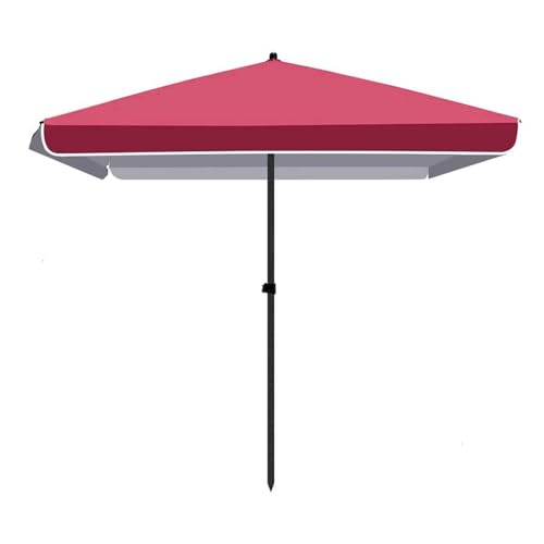 Sombrilla de playa rectangular impermeable – Sombrilla de mercado con protección UV para jardín, patio, piscina y balcón – El mejor parasol para comodidad y relajación al aire libre