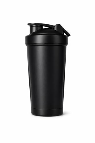 Image of Professional Black Protein Shaker 500ml - Premium Gym Mixer Bottle with Whisk Ball - Leakproof Flip Cap, BPA-Free, Durable Portable Water Bottle for Pre-Workout and BCAAs