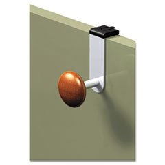 Alba Cubicle Garment Peg, 1 Hook, Metallic Grey 1 Unit