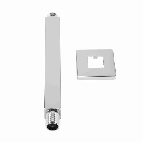 Garosa Bras de Douche Acier Inoxydable 304 Fixé au Mur Carré Droit 20,3 cm - Extension Robuste pour Pommeau de Douche au Plafond avec Installation Facile...