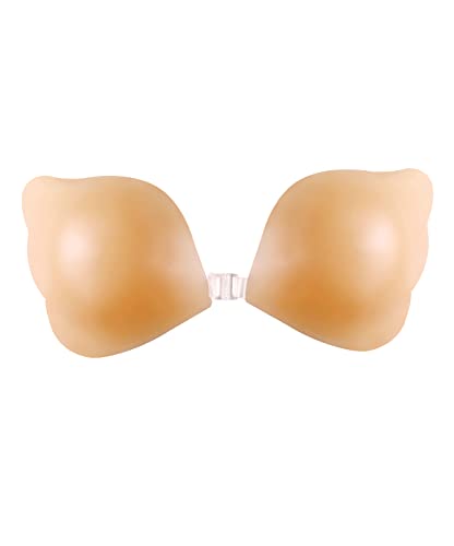 NINGMI Soutien Gorge Invisible Silicone Auto - Adhésif Soutien Gorge Adhesif sans Bretelles Dos Nu Push Up Réutilisable Bras