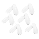 Cabilock 6 Paare Einweg Fleece Hausschuhe Weiß Leichte Rutschfeste Hotelslipper für Damen und Herren Komfortable Hygienische Gästepantoffeln für Reisen Spa und Kurzaufenthalte