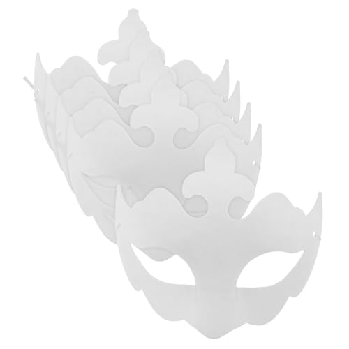 TOVINANNA Unleash Your Creativity 5pcs Paintable Paper Masks Decorative Masks for Women Adults and Boys and Girls
