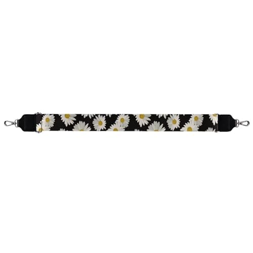 Image of TODIYADDU White Daisy Floral Cross Body Strap Handbag Straps Woven Crossbody Shoulder Strap Purse Straps for Guitar Bag Handbags Crossbody Bag Computer Bag Camera Bags Nice
