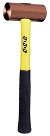 THOR Martillo redondo de cobre rojo, 32 x 82 mm, 625 g, con mango de fibra de vidrio