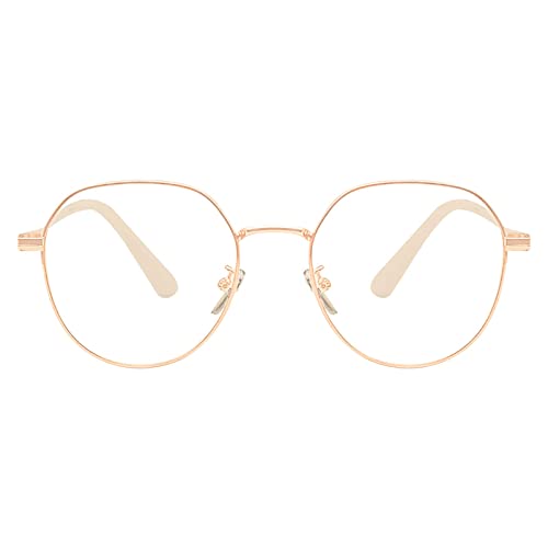KAEOISFU Retro Ovalem Metall Gold Rahmen Lesebrille 1 5 Dioptrien für...