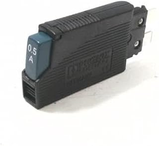 PHOENIX CONTACT TCP 0,5A Miniature, Thermal Circuit Breaker, 2.5 KV, 2 Blade, 65 VDC, Slow-Blow, 250 VAC, 0.5 AMP