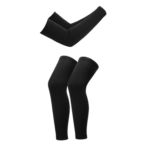 IDNVFY 1 Paar Sonnenschutzbeinabdeckungen Und 1 Paar Hülsenabdeckungen, Elastische Beinabdeckungen, Sportgeräte Im Freien, Sonnenschutzgeräte Und Radsportzubehör.
