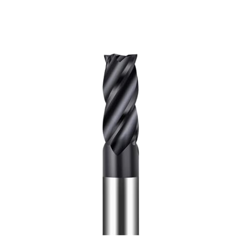 Fresa de carburo de tungsteno con recubrimiento HRC50 y soporte plano de 4 ranuras