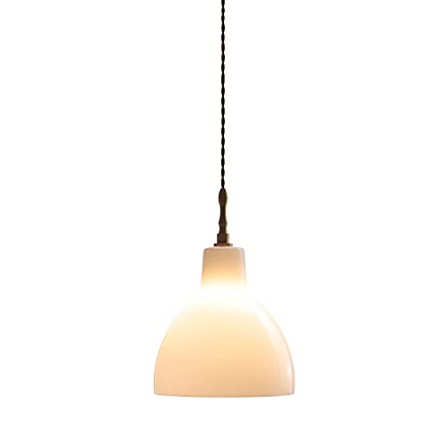 Lampe à Suspension Chic Contemporaine en Verre Blanc pour Ambiance Chaleureuse Salon