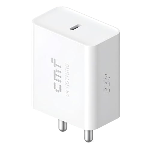 Image of RDG CMF Original 33W Fast Charger Adapter|Supports Type-C PD 3.0|Compact Wall Charger for Smartphones & Tablets|Compatible with CMF Phone 1,Phone 2 Pro & Nothng 1 /2 /2a,Google Pixel & More,White