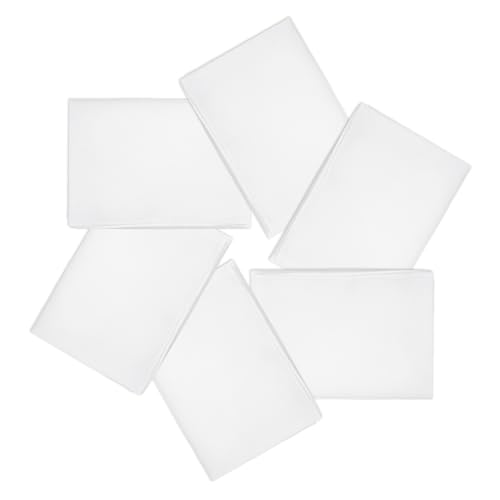 Bandanas vierges de couleur unie blanche lot de 6 grands foulards carrés 53 cm