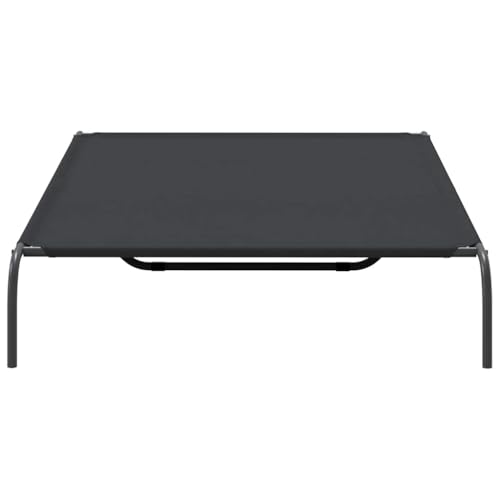 Nqyjm Hundebett Erhöht Schwarz 150x90x20 cm Ox- Gewebe und Stahl Waschbares Hundesofa mit Rutschfester Unterseite-5