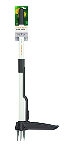 Foto von Fiskars Unkrautstecher, Länge: 90 cm, Rostfreie Stahl-Arme/Kunststoffgriff, Schwarz/Weiß, Light, 1020127