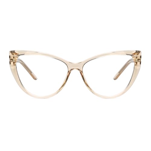 Image of Blue Light Glasses Cateye Women Fake Eyeglasses Anti Eye Strain Computer Glasses Clear Lens