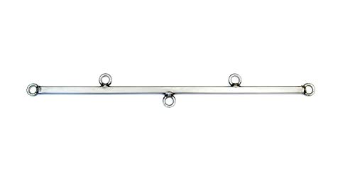 Glattol 70 cm Stange mit Ösen/BDSM/Fesselstange/Spreizstange Bondage/SM (Silber, industriell, unisex, Erwachsene, BDSM-Interessierte, Batteriebetrieben, Aufladbar)