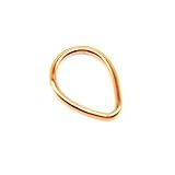 Pendientes de trago para mujer, 1 pieza de aro de acero inoxidable, piercing de fosa nasal, joyería para mujer, anillos de lágrima hueca, 1.2x8mm, Metal, Sin piedra preciosa