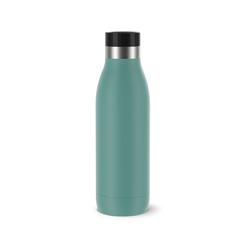 Disfruta de bebidas perfectas con esta botella de acero inoxidable. Mantiene el calor o el frío durante horas y es totalmente hermética. Su tapa Quick Press te permite beber desde cualquier ángulo. Ideal para viajes y fácil de limpiar.